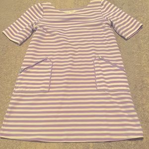 Gymboree Lavender and White striped dress 10
